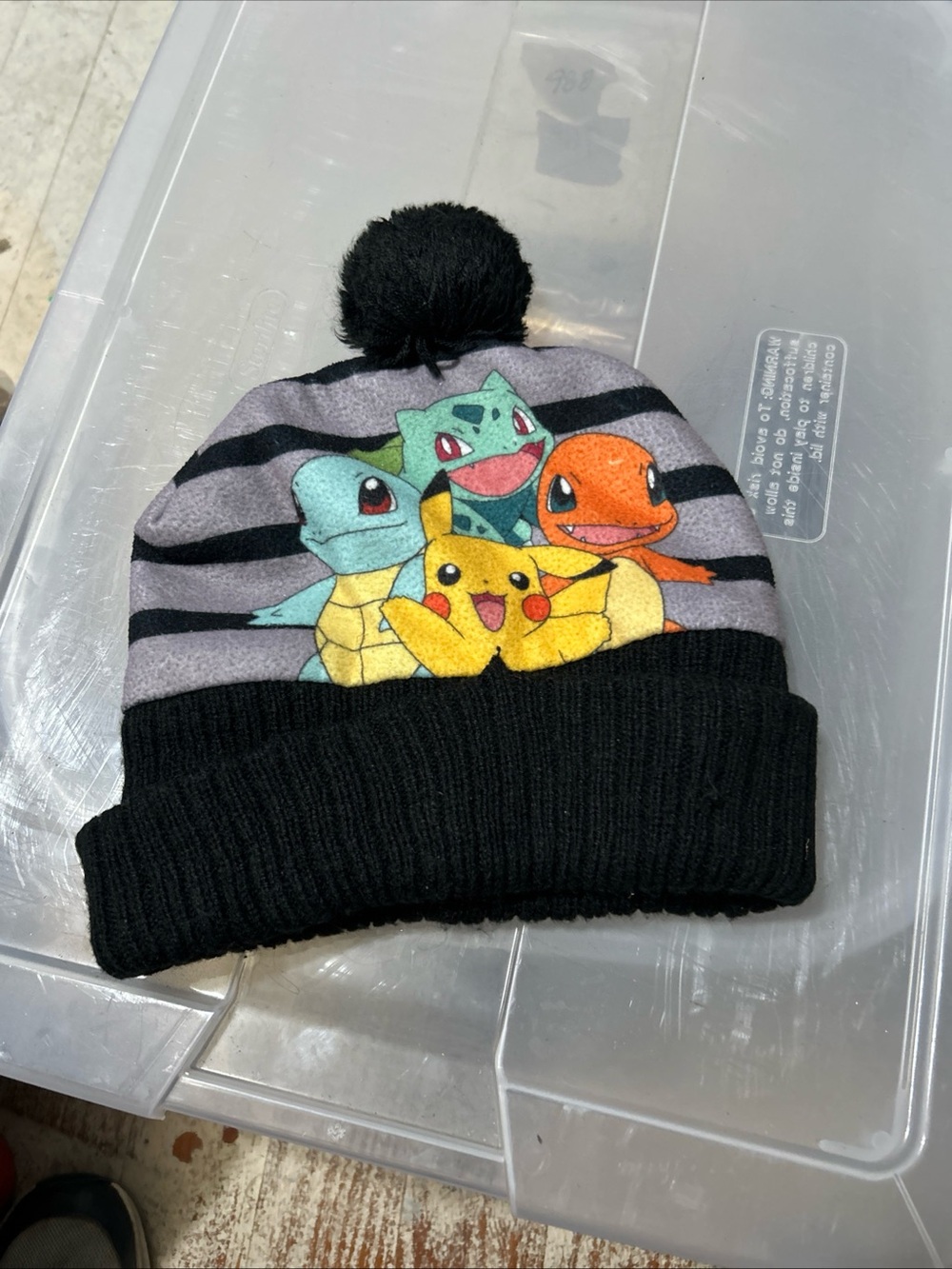 Pokemon Knit Pom Beanie Cap Hat Adult